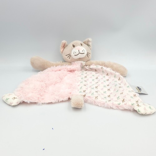 Doudou plat chat beige - , rose