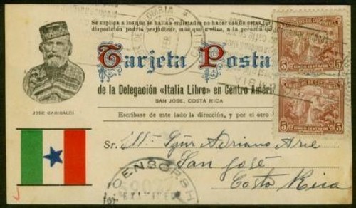 Italy 1945 card - "free, italy"