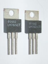 Lot 2 x LM7824CT : 2 x régulateur de tension 24V/1A en TO-220 fabriqué par NS