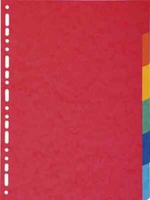 [Ref:2006E] EXACOMPTA Jeu de 6 intercalaires carton 220g recyclé A4 multicolore