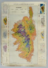 CORSE : Carte IGN de la Végétation publiée en 1965