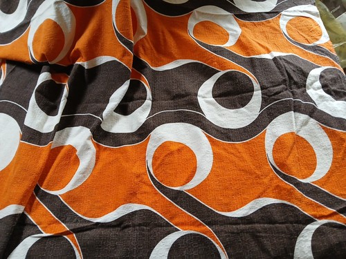 Ancien tissu rideau vintage - de,