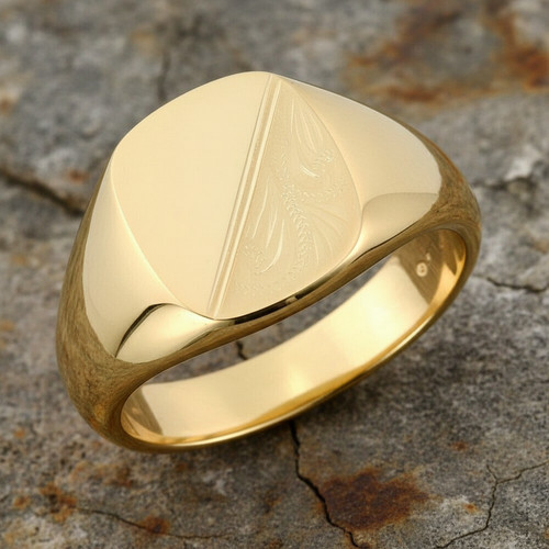 Bague chevalière coussin - , en