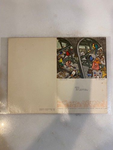 Rare menu paquebot liberte - menu,