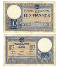 BILLET MAROC - 10 francs -