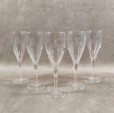 Lot 5 flutes cristal Champagne