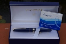 Magnifique stylo plume 18 kts Waterman CHARLESTON bleu