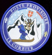 GENDARMERIE / POSTE PROVISOIRE LE CORBIER - MONTAGNE - TISSU