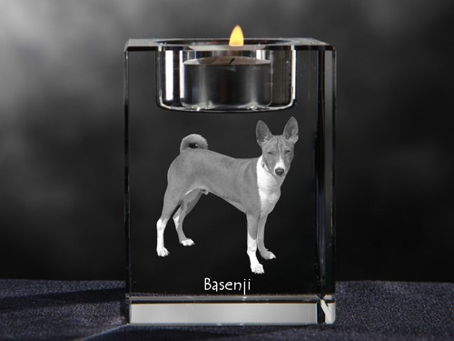 Basenji bougeoir cristal - en,