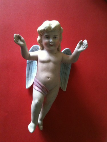 Ancien angelot biscuit - ancien,