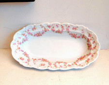 Ravissant Plat Ovale - Porcelaine Bavaria  Schumann Arzberg Motif Rose Numéroté