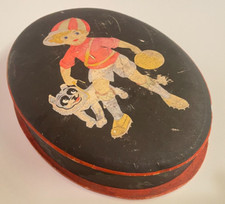 Jolie Boîte ancienne en carton, bonbonnière pour chocolats ou dragées - Enfant