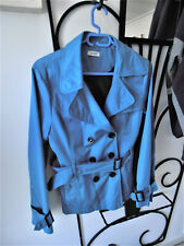 Veste turquoise polyester doublé avec ceinture Pimkie
