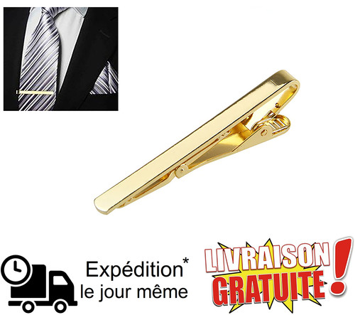 Pince cravate dorée - cravate,