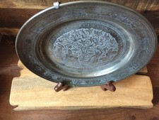 Plateau cuivre argenté