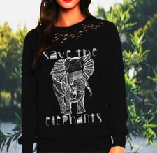 save the elephant sweatshirt