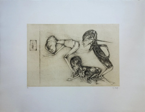 Fred deux miroir gravure - fred, le