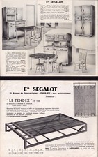 PARIS (XIV°) MOBILIER / MEUBLES & LITERIE "SEGALOT" Catalogue + Tract vers 1950