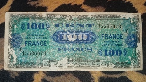 Billet 100 francs drapeau - francs,