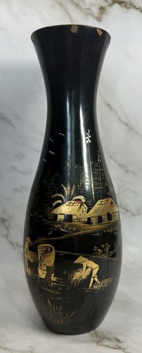Ancien vase chinois laqué