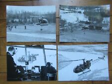 5 X GENDARMERIE SAUVETAGE INONDATION ALOUETTE II 2 HELICOPTERE AVION 18 x 13 cm