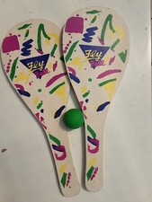 Jeu de raquette de plein air, de plage d  occasion en bois 