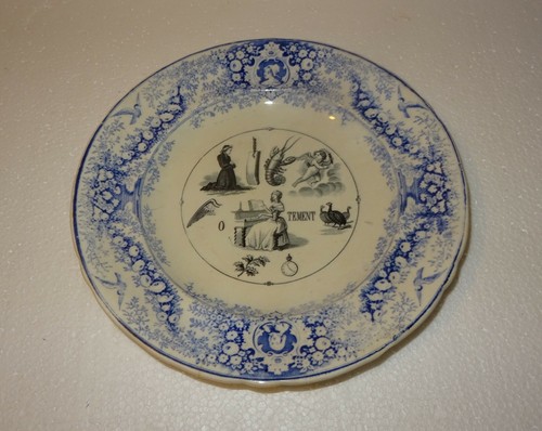 Ancienne assiette rebus - assiette,