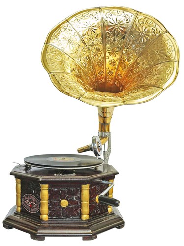 Gramophone avec pavillon pour
