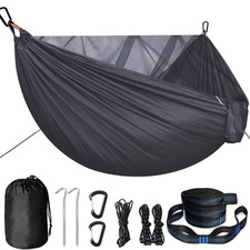 Portable Quick Setup Hammock with Mosquito net Travel Outdoor Camping Hammock Ha