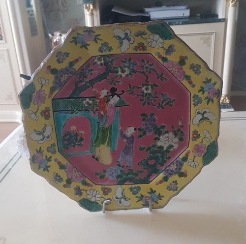 Grande plat porcelaine de - ,