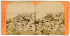 STEREO France, Cannes, Vue générale du quartier des Anglais, circa 1870 Vintage 