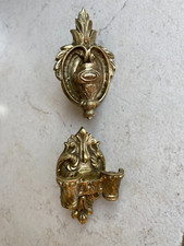 2  Petits Bougeoirs  Bronze 19ème Support Applique Piano