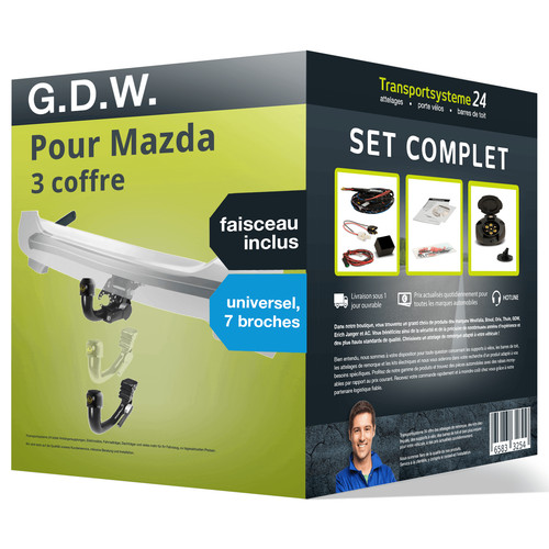 Attelage pour mazda coffre - pour,