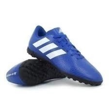 ADIDAS NEMEZIZ TANGO 18.4 TF JUNIOR Chaussures De Futsal Bleu Blanc