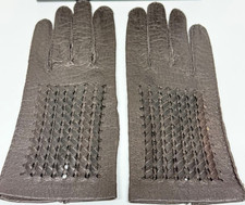 CHANEL Gloves Black Leather