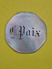 Jeton de nécessité café de la paix en nacre Paris