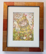 Tableau ancien chat guerrier