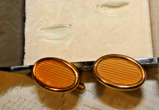 Boutons de manchette MURAT anciens métal doré  vintage 1960