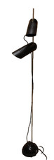 Lampadaire Carlo Urbinati Harvey Guzzini métal chromé noir made in Italy 1970'