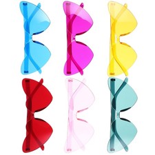 6 Pcs Lunettes De Soleil Coeur
