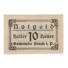 [#325368] Billet, Autriche, Bruck Im Pinzgau Sbg. Commune, 10 Heller, Tex