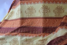 ANCIEN PLAID DAMART 220X200 COUVERTURE COUVRE LIT DÉCOR ÉLÉPHANT