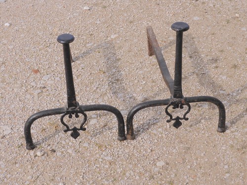 Belle paire chenets fer - -belle,