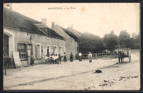 Cpa argenteuil place avec - cpa,