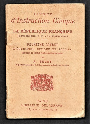 Livret instruction civique - livret, d'instruction