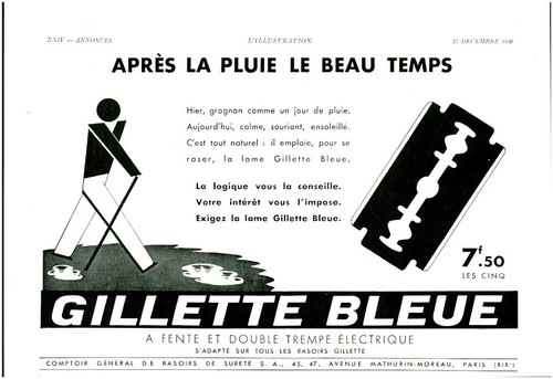 Publicité ancienne lame