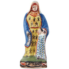 VIERGE À L'ENFANT Faïence