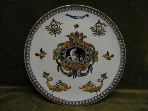 Plat rond faience gien