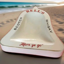 Superbe cendrier vide poche de bar Bell's scotch whisky en céramique anglaise