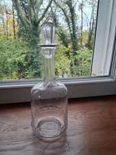 Ancienne Carafe en verre  avec bouchon cristal